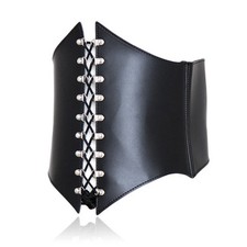 Faux Leather Adjustable Waist Corset