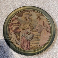 Antique Framed French Tapestry