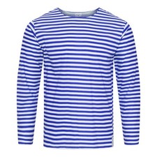 Sailor Top Russian Telnyashka Style Navy Striped Long Sleeve T Shirt Cotton