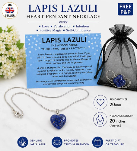 Lapis lazuli heart pendant - lazuli,