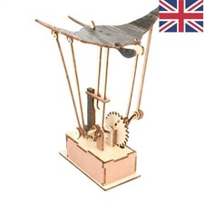 Handmade Wooden Manta Ray Automaton - Mechanical Marine Life Kinetic Sculpture