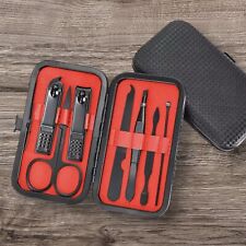 7 Piece Manicure Pedicure Nail Clipper Set Travel Face Grooming Mens Womens Kit