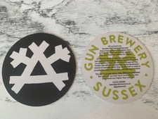 2 x Gun Brewery Beer Mat Craft