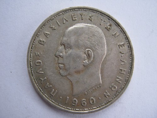 Greece 1960 silver drachma - silver,