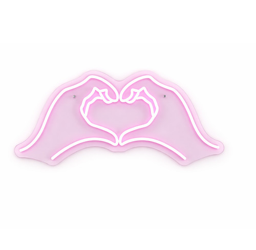 Heart hands neon led sign - hands,
