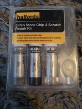 HALFORDS 3 Pen Stone Chip & Scratch Repair Kit - AUDU Akoya Silver MET