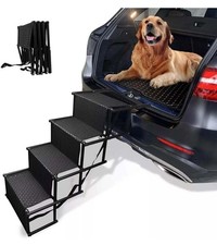 4 Steps Folding Portable Dog Ramp for cars with Non-Slip & waterproof