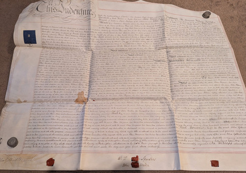 1842 indenture vellum silver - vellum,