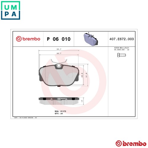 Brake pad set disc - set, 06