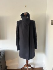 Zara Navy Wool Blend Coat
