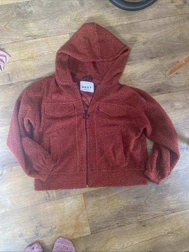 Dkny ladies hood fleece jacket - hood,