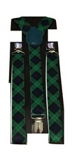 Adult Children Kid Boy Braces suspender Scotland Tartan striped Fancy Dress UK