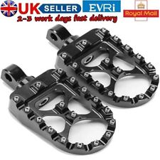 Pair Wide Fat Foot Pegs MX Style Footpegs for Harley Dyna Sportster Bobber