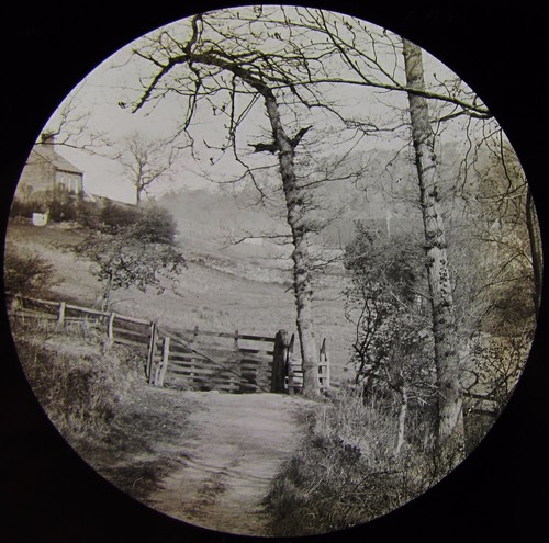 Glass magic lantern - glass, slide