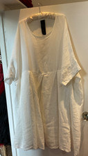 Rundholz white 100% linen full skirted dress size S - oversized