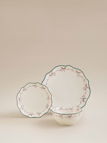 Pink bow dinner - pink,
