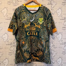 South Africa Springbok Sevens 7s 2018 Mandela Asics Rugby Jersey Size Large Rare