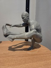 Grey Yoga Man Figurine Home