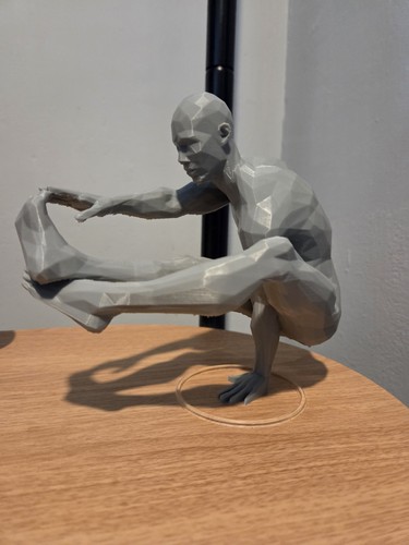 Grey yoga man - figurine, home