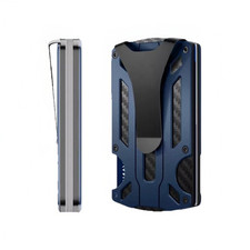 Ridge Style Elite Blue Men's Business Minimalist RFID Card Holder Wallet Alloy