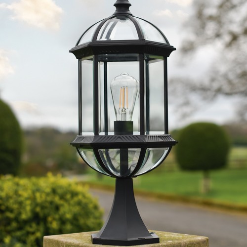 Glass dome pillar light - glass,