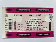 Concert Ticket for Neil Young and “Crazy Horse”