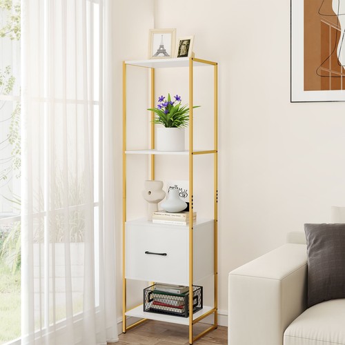 Tall narrow bookcase shelving - bookcase,