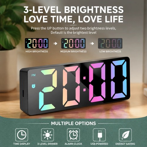 Alarm clock led display - alarm,