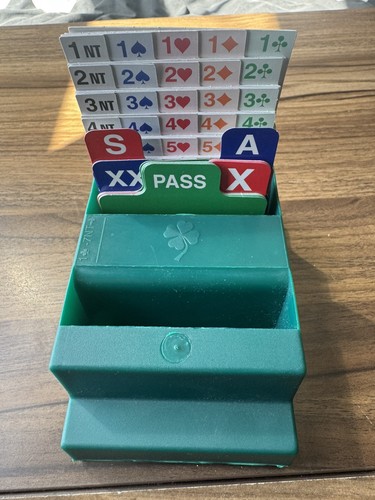 Bridge bidding box green - bridge,
