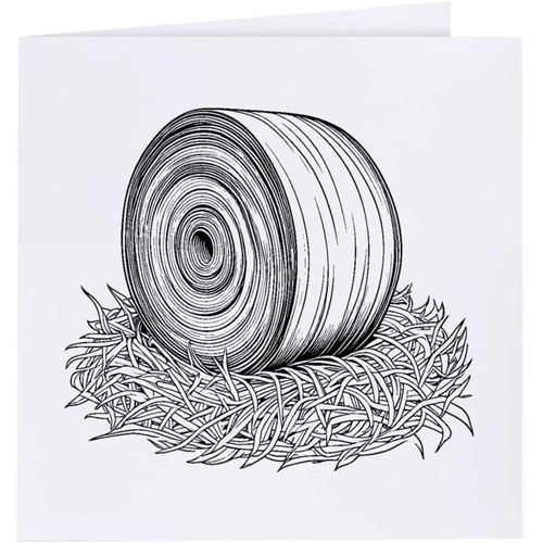 Hay bale greeting - 'hay,