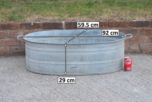 Vintage old galvanized bath - vintage,