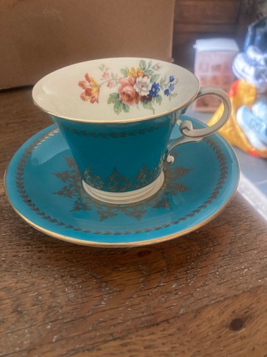 Vintage aynsley turquoise - aynsley, cup