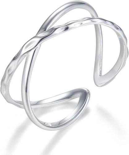 925 sterling silver open cross - silver,
