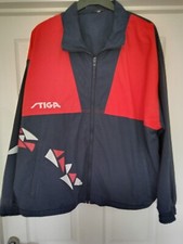 STIGA Vintage Table Tennis Blue, Red & White Zip Jacket Size M