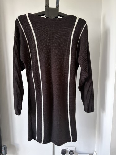 Black cream stripe longline - stripe,