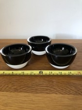 Kenneth Turner Cased Glass Black Bowls 