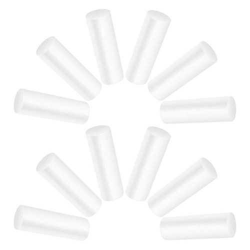 12pcs white foam cylinders - foam,