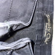 Simply Chic Women's Jeans Size 10 Black Denim Straight Leg Pockets Zip VGC