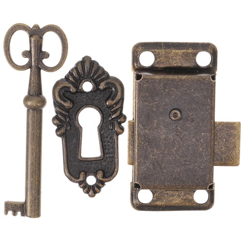 Antique lock desk drawer with - desk,