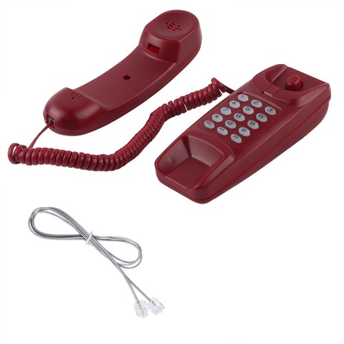 Red wall mount landline - red, phone