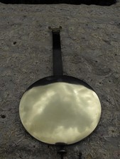 Antique Vintage Brass Wall Longcase Clock nice Polished Pendulum.