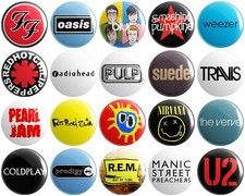 20 x 90s Bands BUTTON PIN