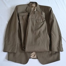 Chaps Ralph Lauren 48L 36x34 Brown 100% Wool Mens Jacket Pants Suit