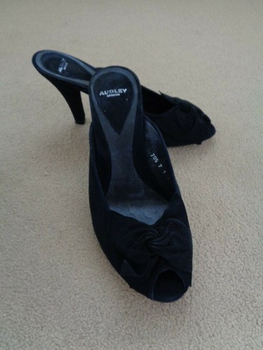 Audley black suede slip - suede, on
