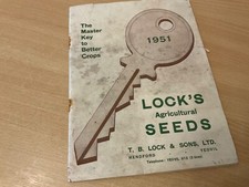 1951 AGRICULTURAL LOCKS SEEDS YEOVIL  SALES CATALOGUE