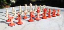 Antique Chess Set Pieces Old