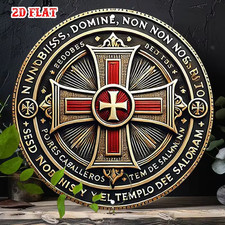KNIGHTS TEMPLAR Round Metal