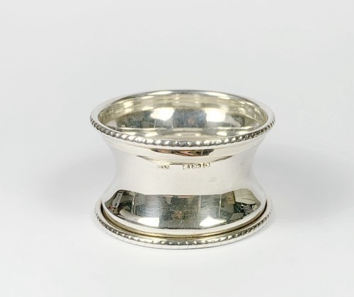 Sterling silver napkin ring - silver,