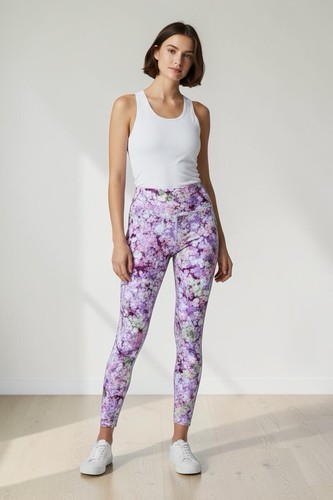 Watercolor floral leggings - watercolor,