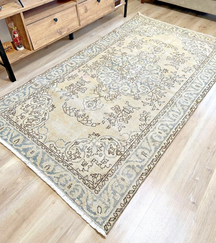 4x7 orange vintage rug - 4x7,